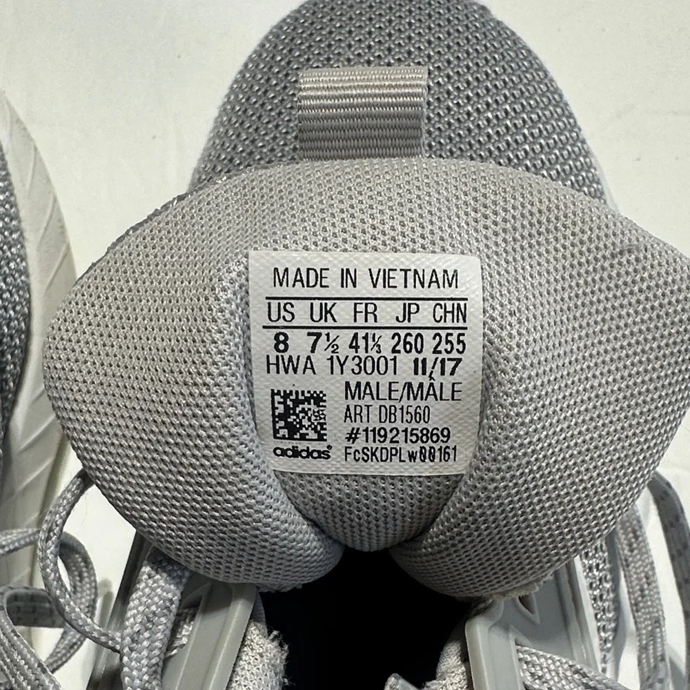 adidas Questar Drive Grey and white mesh Athletic Sneakers ortholite float sz 8